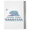 California Star Flag White Spiral Notebook-CA LIMITED