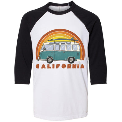 California Surf Van Youth Baseball Tee-CA LIMITED