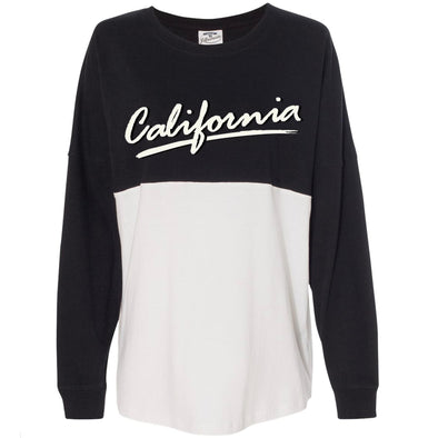 California Swoosh Black White varsity Sweater-CA LIMITED