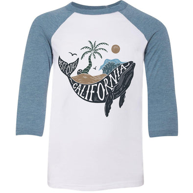 California Whale Youth Baseball Tee-CA LIMITED