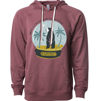 Christmas Globe Maroon Hoodie-CA LIMITED