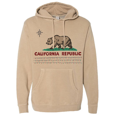 Christmas Lights Tan Hoodie-CA LIMITED