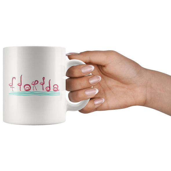 Curvy Flamingos FL Ceramic Mug-CA LIMITED