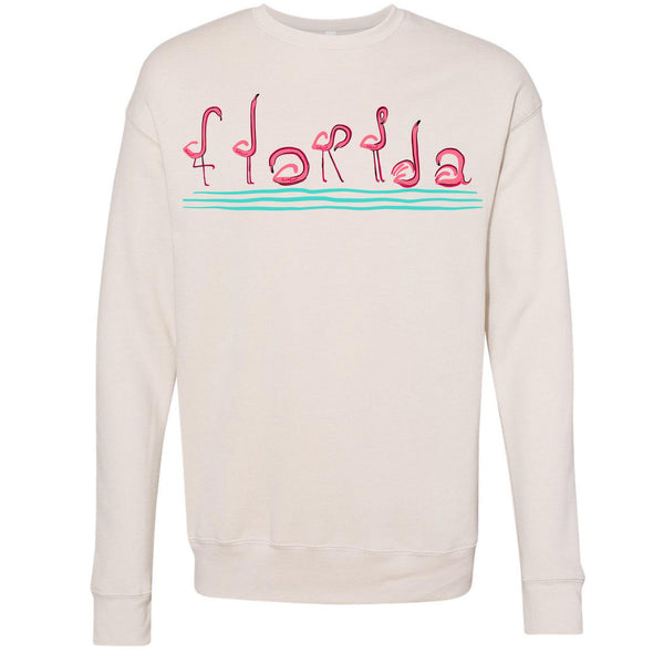 Curvy Flamingos FL Drop Shoulder Sweater-CA LIMITED