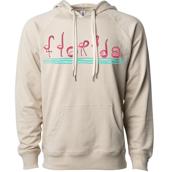 Curvy Flamingos FL Raglan Hoodie-CA LIMITED