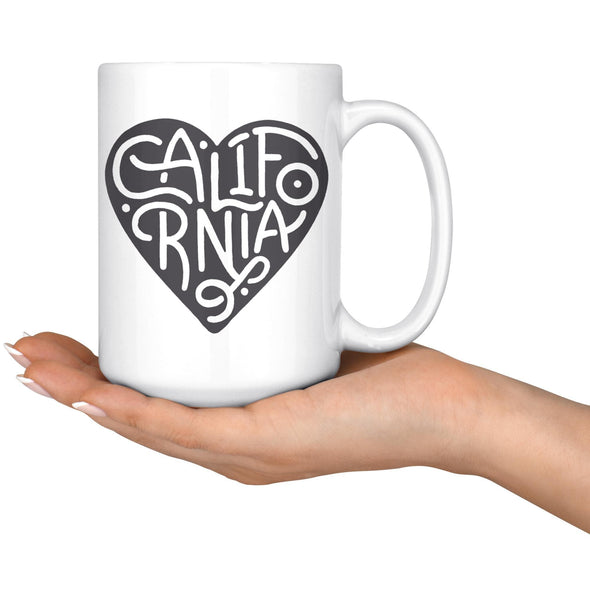 Curvy Heart Black Mug-CA LIMITED