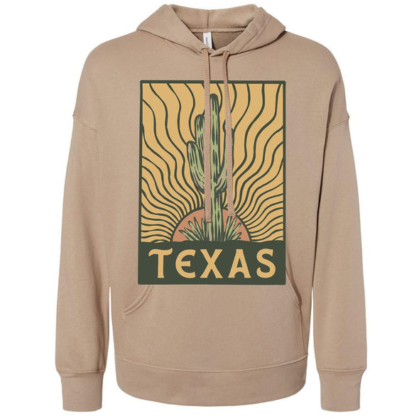 Desert Sunset TX Drop Shoulder Hoodie-CA LIMITED