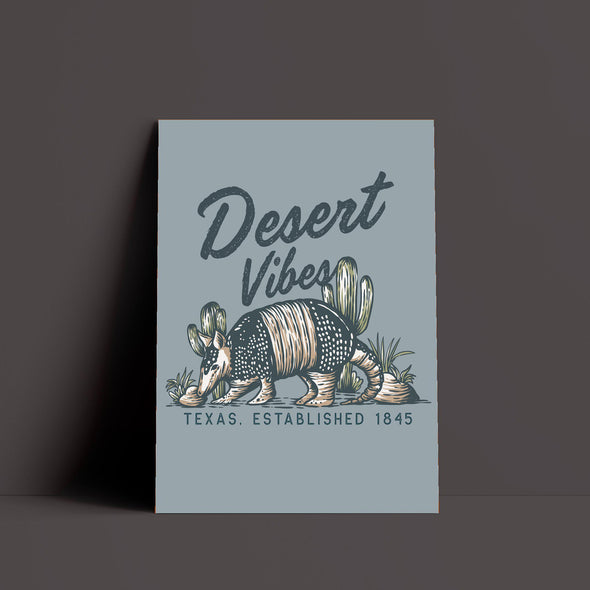 Desert Vibes Texas Grey Poster-CA LIMITED