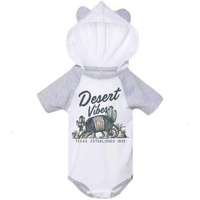 Desert Vibes Texas Hooded Baby Onesie-CA LIMITED