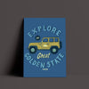 Explore The Great Golden State Blue Poster-CA LIMITED