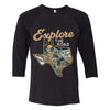 Explore the Road Texas Baseball Tee-CA LIMITED