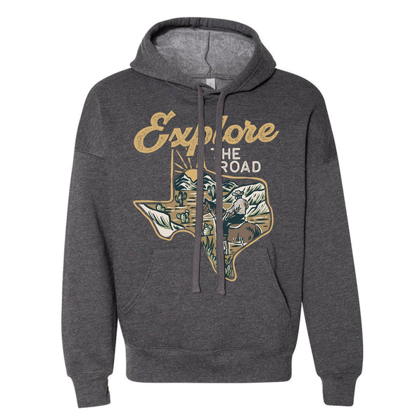 Explore the Road Texas Drop Shoulder Hoodie-CA LIMITED