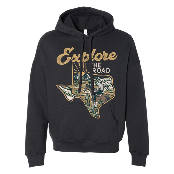 Explore the Road Texas Drop Shoulder Hoodie-CA LIMITED