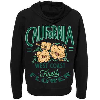 Finest Poppies Raglan Zipper Hoodie-CA LIMITED