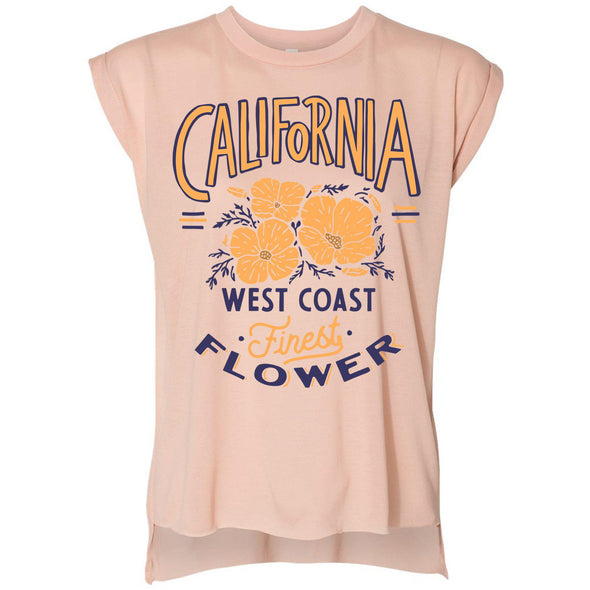 Finest Poppies Rolled Sleeve Tank-CA LIMITED