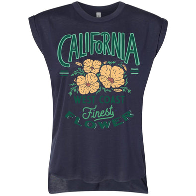 Finest Poppies Rolled Sleeve Tank-CA LIMITED