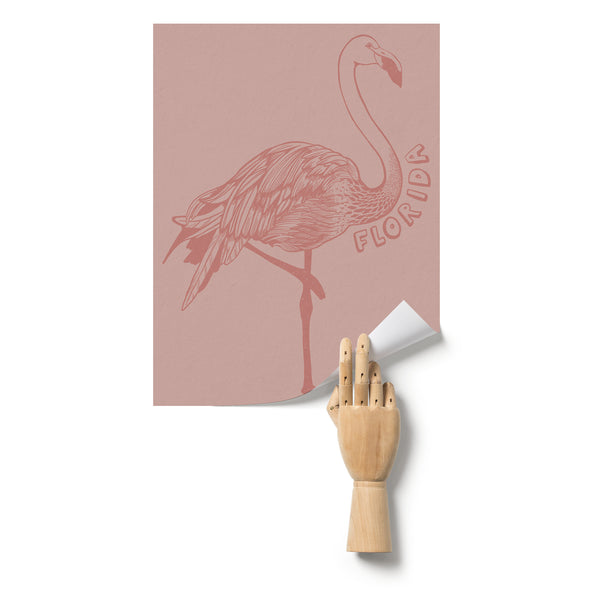 Flamingo Florida Mauve Poster