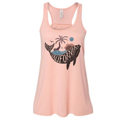 Flowy peach whale racerback-CA LIMITED