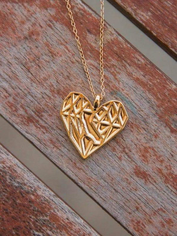 Gold California Heart Necklace-CA LIMITED