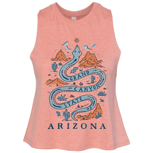 Grand Canyon Snake Arizona Crop Tank-CA LIMITED