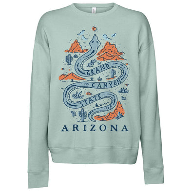 Grand Canyon Snake Arizona Drop Shoulder Sweater-CA LIMITED