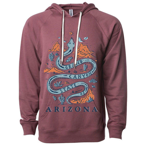 Grand Canyon Snake Arizona Raglan Hoodie-CA LIMITED