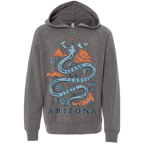 Grand Canyon Snake Arizona Raglan Youth Hoodie-CA LIMITED