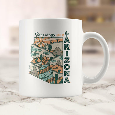 Greetings From Arizona Ceramic Mug-CA LIMITED