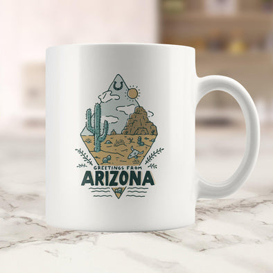 Greetings From Arizona Ceramic Mug-CA LIMITED