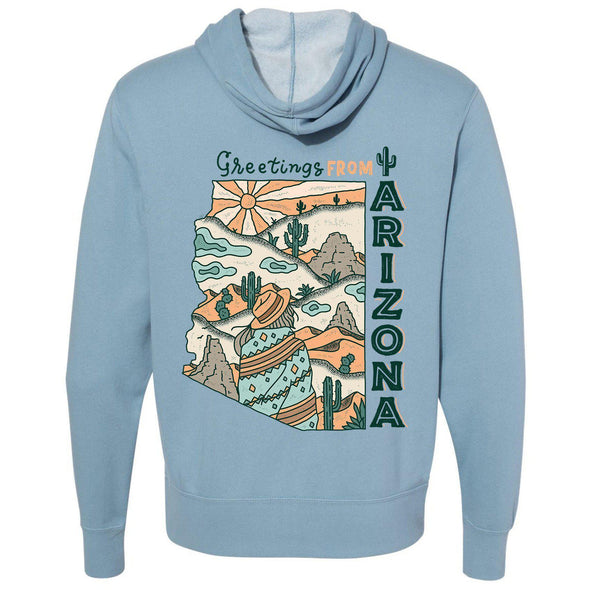 Greetings from Arizona Zipper Hoodie-CA LIMITED