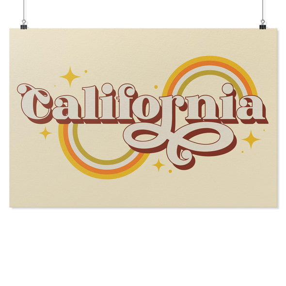 Groovy California Cream Poster-CA LIMITED