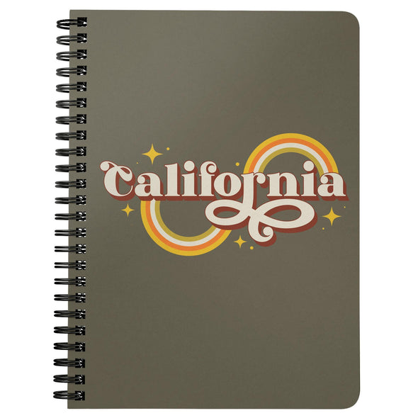 Groovy California Military Green Spiral Notebook-CA LIMITED