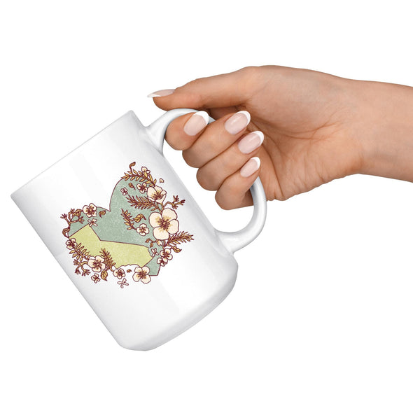 Heart State Green Ceramic Mug-CA LIMITED