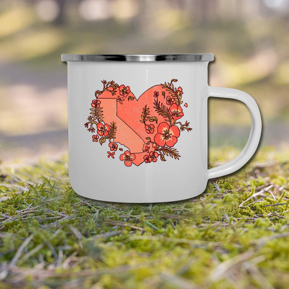 Heart State Pink Camper Mug-CA LIMITED