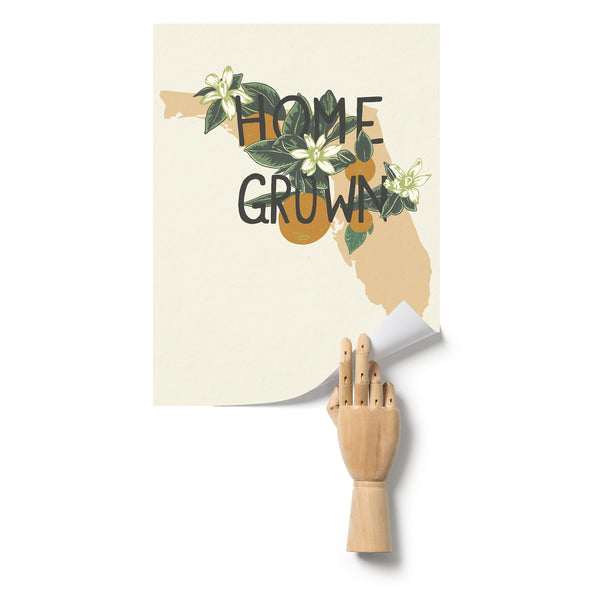 Home Grown Florida Cream Poster