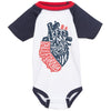 I Left My Heart In CA Baseball Baby Onesie-CA LIMITED