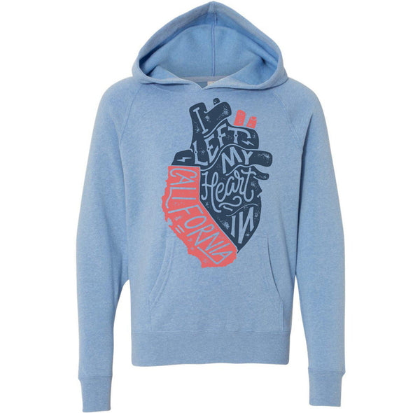 I Left My Heart In CA Raglan Youth Hoodie-CA LIMITED
