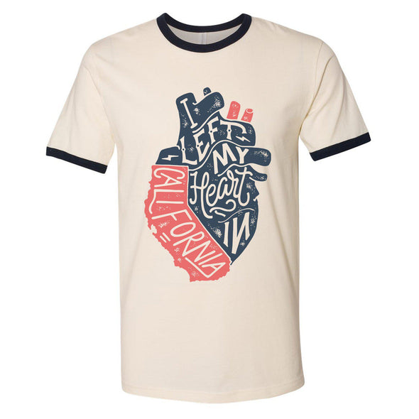 I Left My Heart In CA Ringer Tee-CA LIMITED