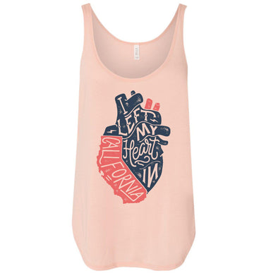 I Left My Heart In CA Side Slit Tank-CA LIMITED