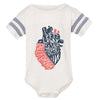 I Left My Heart In CA Stripes Baby Onesie-CA LIMITED