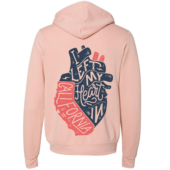 I Left My Heart In CA Zipper Hoodie-CA LIMITED