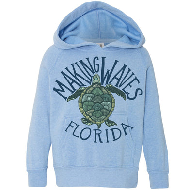 Sea Turtle Florida Raglan Toddlers Hoodie