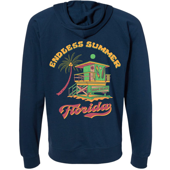 Endless Summer Florida Raglan Zipper Hoodie