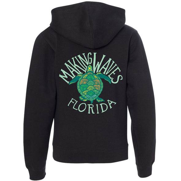 Sea Turtle Florida Youth Zip Up Hoodie