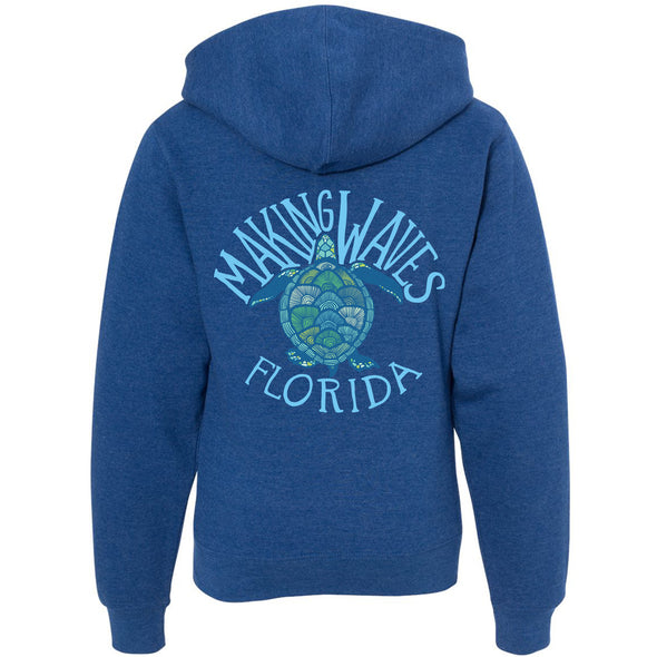 Sea Turtle Florida Youth Zip Up Hoodie