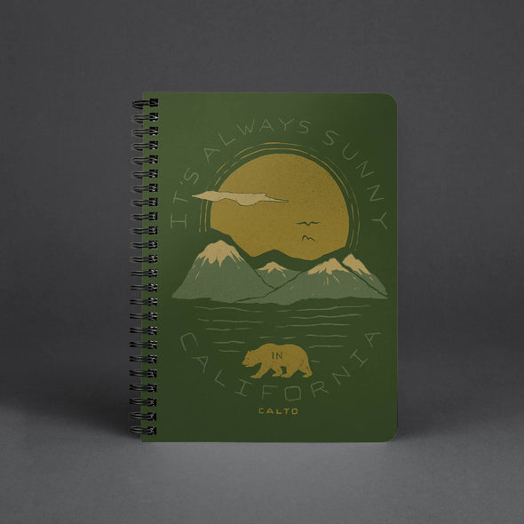 It's Always Sunny In California Olive Spiral Notebook-CA LIMITED