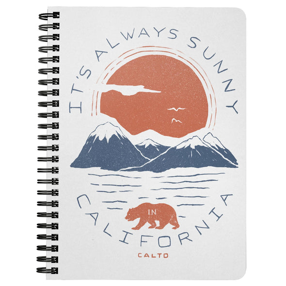 It's Always Sunny In California White Spiral Notebook-CA LIMITED