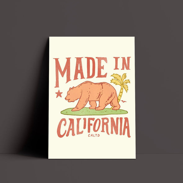 Made in California Cream Poster-CA LIMITED