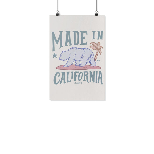 Made in California Off White Poster-CA LIMITED