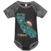 Map CA Love Baseball Baby Onesie-CA LIMITED